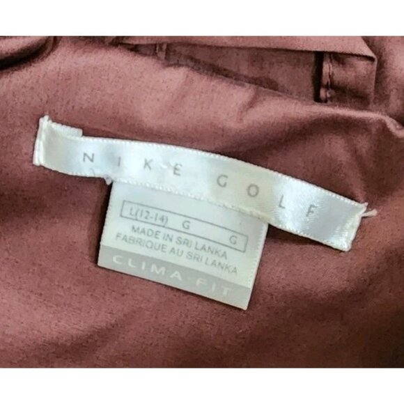Nike Golf Vest Womens Large Brown Clima fit Windbreaker Zip Pockets Outdoors - Picture 2 of 10